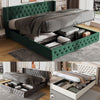 Upholstered Bed Velvet Ottoman Storage Lift Bed Frame Double King Size Bed Frame