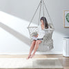 Hammock Macrame Swing Chair Home Garden Hanging Rope Seat with Tassels 160KG