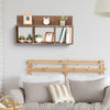 Rustic Triple Cubed Floating Shelf with Ledge Hanging Wall Mount Cubbie Shelf