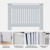 Radiator Cover White Unfinished Modern Traditional Wood Grill Cabinet Shelf MDF