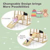 8 in 1 Climbing Toy Set Wooden Climber Playset with Slide Indoor Activity Center