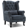 CHESTERFIELD CLASSIC BUTTONED WING BACK FIRESIDE ARMCHAIR SOFA QUEEN ANNE CHAIR