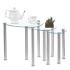Nest of 3 Tempered Glass Nested Tables Side End Lamp Sofa Tables Living Room