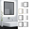 LED Bathroom Mirror Toilet Wall Mirror Engineered Wood Multi Colours vidaXL