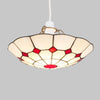Retro Stained Glass Ceiling Light Shade Tiffany Style Easy Fit Pendant Lampshade