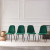 Dining Chairs 2/4/6pcs Modern Suede/Velvet Back Sturdy metal Legs Office/Cafe