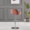 2/4 x Breakfast Bar Stools Bar Chairs Velvet Swivel Chrome Base Gas Lift Kitchen