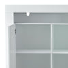 White Sideboard Cabinet High Gloss Cupboard Storage Furniture With LED 2 Doors