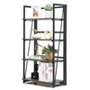 4-Tier Folding Bookshelf Industrial Bookcase Storage Organizer Display Stand