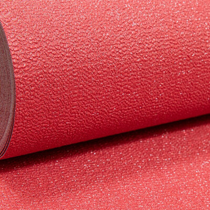 Arthouse Plain Red Glitter Wallpaper Heavyweight Textured Vinyl Paste the Wall