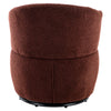 Swivel Tub Chair Teddy Fabric Accent Armchair Barrel Chairs Reading Chair NS