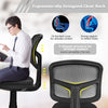 Height Adjustable Armless Mesh Computer Office Chair Y-shaped Lumbar Support