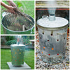 PACK OF 2 - 90L GARDEN INCINERATOR FIRE BIN GALVANISED BURNING WOOD PAPER LEAVES