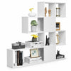 Cube Storage Bookcase Wooden Display Bookshelf Corner Rack Modern Freestanding
