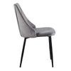 2 pcs Grey Velvet Dining Chairs Kitchen Dining room Restaurant Chair New Design
