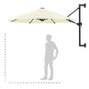 Wall-Mounted Parasol & Metal Pole Umbrella Patio Parasol Garden Umbrella