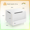 Wooden Toy Box Mobile Kids Toy Storage Organizer Chest Flip-top Lid Bookshelf