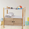 Kids Wooden Cabinet With Two Sliding Doors And 1 Shelf White MDF Wood