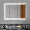 Bluetooth Bathroom Mirror with LED Light 3 Colors Touch Sensor Demister Pad