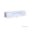 Large 200cm TV Unit Cabinet Stand Front High Gloss Doors Matt Body RGB LED Light