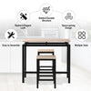 3PCS Bar Table and Stools Breakfast Table & Chair Set Kitchen Dining Furniture