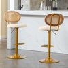 Bar Stools Set of 2 Dining Chair Swivel Velvet Pub Bar Lounge Chairs NS