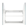 White Bathroom Mirror Cabinet Wall Mount Storage With Shelf 2 Door Cupboard