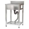 Catering Sink Stainless Steel Commercial Kitchen Wash Sinks w/Shelf/Backsplash