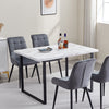 Modern Wood Dining Table Kitchen Dining RoomTable with X/U Shaped Metal Legs