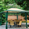 4 x 4m Pop up Outdoor Garden Gazebo Canopy Party Tent Patio Shelt 2-Tier Roof