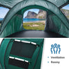 3-4 Man Pop up Camping Tent Hiking Outdoor Tent 2 window 2 door floor Waterproof