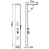 Bathroom Shower Thermostatic Shower Panel Column Tower With Body Jets Twin Head