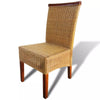 Dining Chairs 4 pcs Rattan Brown B3R7