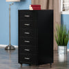 6 Drawer Locking Office Filing Cabinet w/Wheels Rolling Storage Nightstand Table