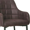 Set of 2 Faux Leather/Suede Dining Chairs Metal Legs Reception Restaurant Chair