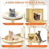 143 cm Cat Tree 4 Levels Cat Tower Kitten Activity Center w/ Scratching Posts