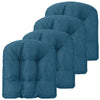 4PCS Tufted Chair Cushion Skid-Proof Overstuffed Comfortable Cushion Linen Cover