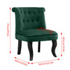 2x Accent Dining Chairs Occiaonal Chair Velvet Green Dining Room Bedroom Wooden