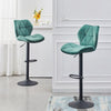 2 Pcs Bar Stools Bar Chair Breakfast Stools Kitchen Leather Adjustable Swivel