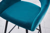 1/2X Velvet Bar Stools Breakfast Chairs Bar Chairs High Counter Kitchen Stools