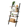 Ladder Shelving Unit 4 Tier Display Stand Book Shelf Wall Rack Storage
