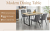 Rectangular Dining Table MDF Metal Legs Wood Table Kitchen Living Room Modern