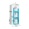 Rotating Childrens Bookshelf Kids Toy Organizer Rack Bookcase Display Cabinet