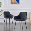 1/2/3/4/6X Dining Chairs PU Padded Seat Breakfast Chairs Metal Legs Home Office