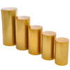 5Pcs Wedding Cylinder Pedestal Display Cake Rack Plinths Pillars Gold Art Decor