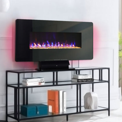 7 Colour Flame Arc Electric Fireplace w/backlight/Remote Control Wall Mounted