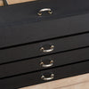 Large Jewellery Box Organiser with 4 Drawers Luxury Storage Case Cabinet Black