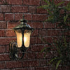 Steampunk Vintage LED Outdoor Wall Light Clear Metal Lantern Garden Wall Lamp UK