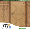 Durable Garden Wooden Gate Pedestrian Gate Pine Wood Gate 152/183cm Height