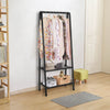 Clothes Rail Rolling Garment Shelf Heavy Duty Hanging Rack Display Stand Metal